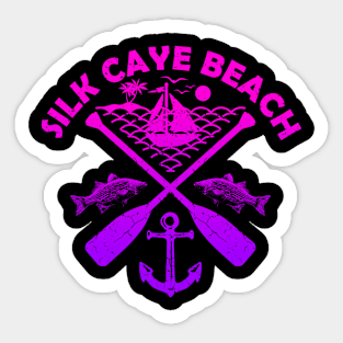 Silk Caye Beach, Belize, Boat Paddle Sticker